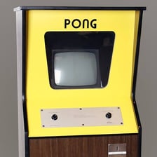 An Atari Pong arcade machine.
