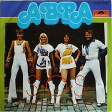 ABBA performing or appearing in artwork associated with the song “SOS”