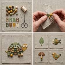 A craft item being created by hand