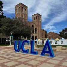 A UCLA campus sign in Los Angeles