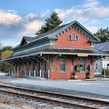 A historic railroad depot used as a train terminal