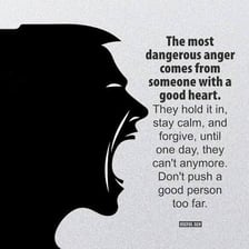 A person showing that their patience has run out.