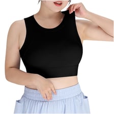 A bra showing its hook-and-eye back closure