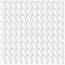 Two interlocking mesh patterns fitting together.