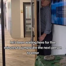 A person waiting expectantly for an announcement