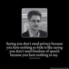 A person speaking confidently while indicating they have nothing to hide.
