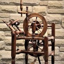 A wheel shown rotating around its center