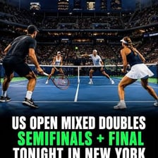 Athletes competing in a semifinal round of a tournament