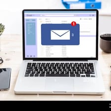 An email message shown in a laptop inbox.
