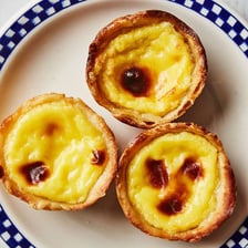 A slice of smooth egg custard