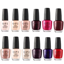 Bottles of OPI nail polish.