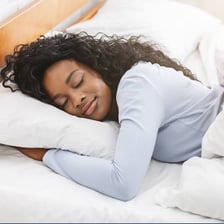 A person resting during a short nap.