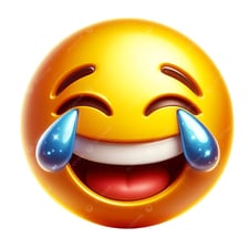 An illustration of someone laughing skeptically