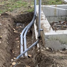 A large main utility pipe serving as a primary conduit.