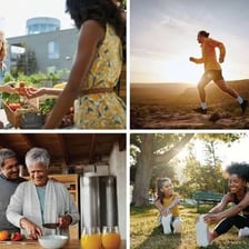 A person engaged in a healthy, energetic activity.