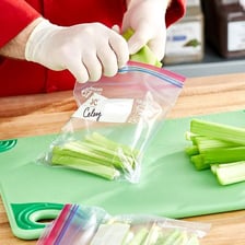 A clear Ziploc resealable storage bag