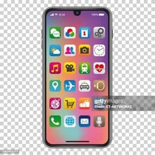 A smartphone displaying a grid of application icons.