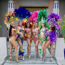 Dancers performing samba in Brazil