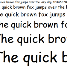 Lettering displayed in the Comic Sans typeface