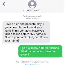 A phone displaying a casual text conversation.