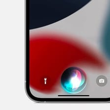 An iPhone displaying an iOS interface with Siri.