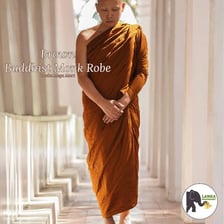 A Buddhist monk wearing traditional robes.