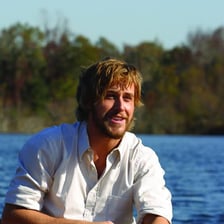 Ryan Gosling portraying Noah in The Notebook.