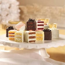 An assortment of small decorated petit fours.