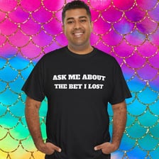 A person responding skeptically with the phrase “I bet.”