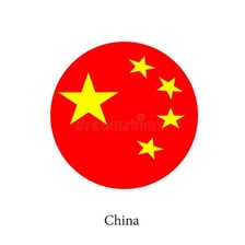 The red flag of China with five yellow stars.