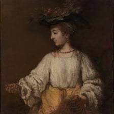 An oil painting in the style of Rembrandt
