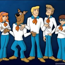 Fred Jones from Scooby-Doo wearing his characteristic orange ascot.