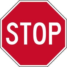 A red octagonal stop sign.