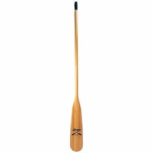 A rowing oar resting in a small boat