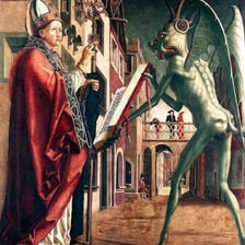 A classical artistic depiction of Satan