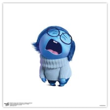 Sadness, the blue-haired emotion character from Pixar's Inside Out.