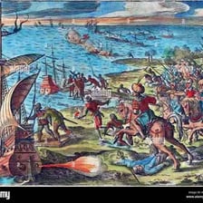 A stylized depiction of a chaotic group fight.