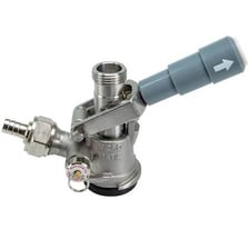 A tap valve attached to a beer keg