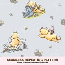 Winnie-the-Pooh depicted in his familiar shirt without pants.