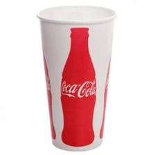 A cup of carbonated soda from a drink fountain