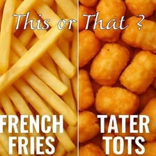 Crispy tater tots served as an alternative to french fries