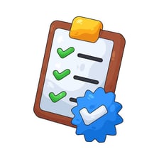 A person easily checking off a simple task
