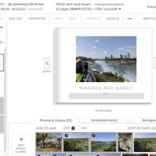 A photo-upload screen for a photo-printing service