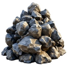 A pile of stones forming a heap.