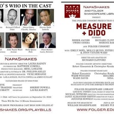 An open theater Playbill showing a cast list.