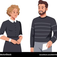 Two people engaged in a casual conversation.