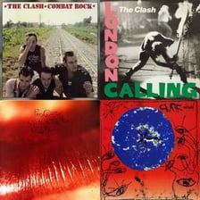 Reference imagery for the bands The Clash and The Cure