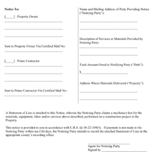 Legal paperwork representing a claim against property.