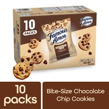 A package of Famous Amos chocolate-chip cookies