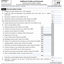 U.S. tax paperwork showing IRS schedules.